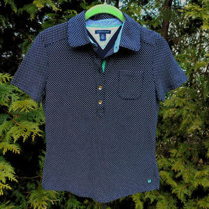 Tommy Hilfiger Petite Polka Dot Logo Polo Shirt NWT